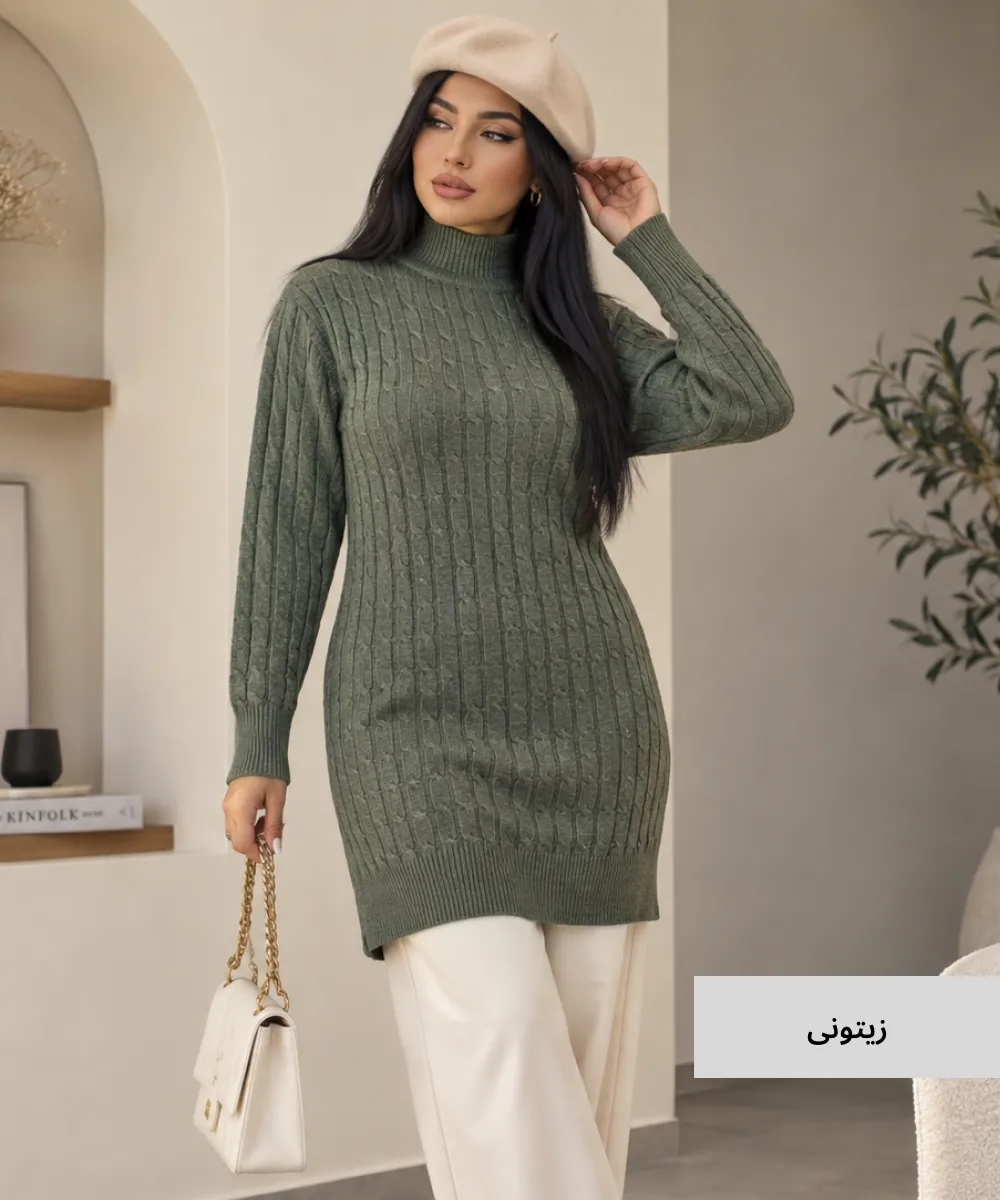 تونیک بافت مارپیچ V10562 - Image 9