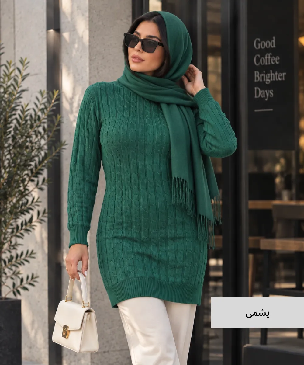 تونیک بافت مارپیچ V10562 - Image 10