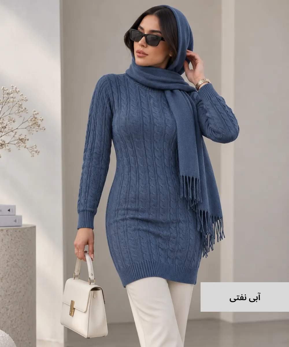 تونیک بافت مارپیچ V10562 - Image 5
