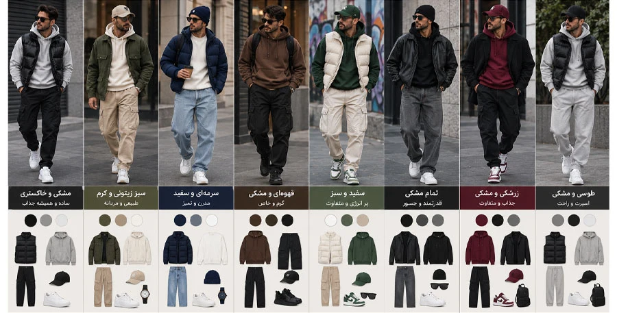 بهترین ترکیب رنگ برای استایل خیابانی و اسپرت مردانه