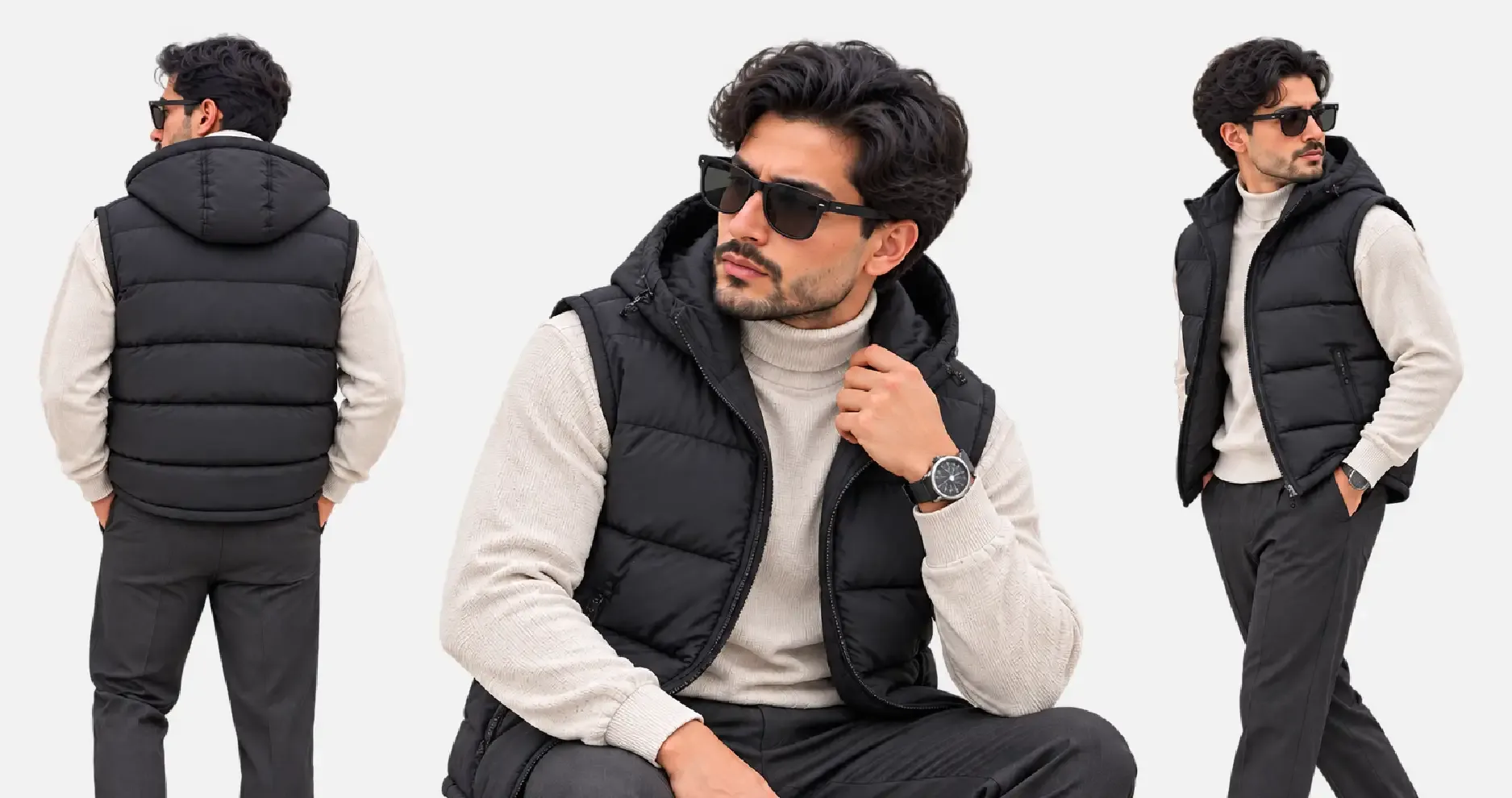 استایل پافر با شلوار پارچه ای