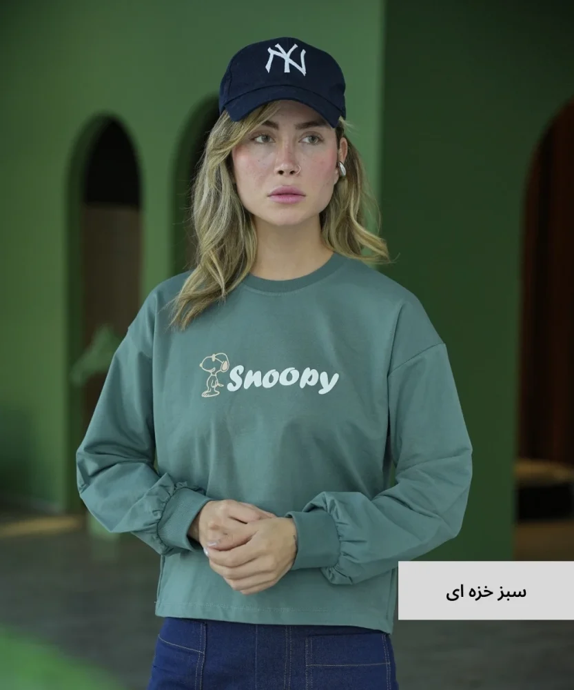 بلوز آستین پفی زنانه دو نخ B51015 - تصویر 11