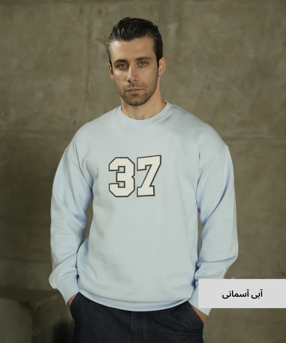 بلوز ساده مردانه سه نخ خارخورده B52048 - Image 2
