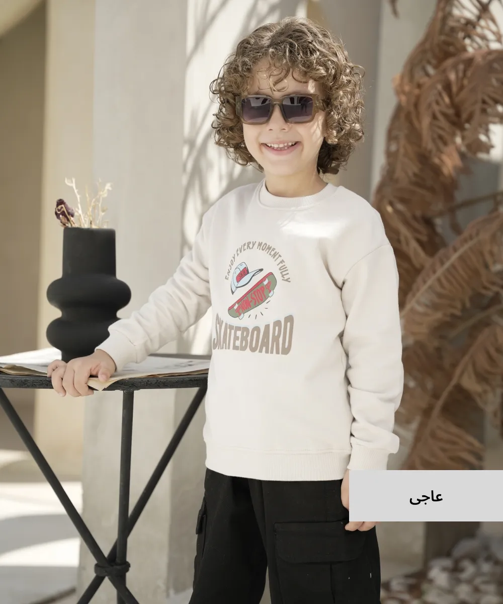 بلوز پسرانه دو نخ خارخورده (سایز 3,4) B55217 - Image 3