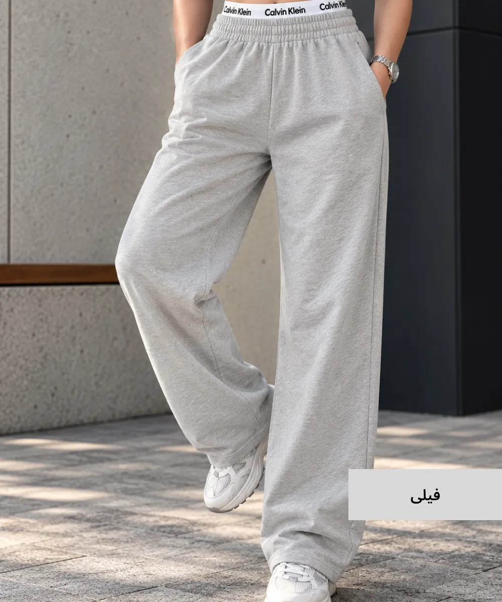 شلوار بگ گلکسی پنبه کمر دوبل F51107 - Image 8