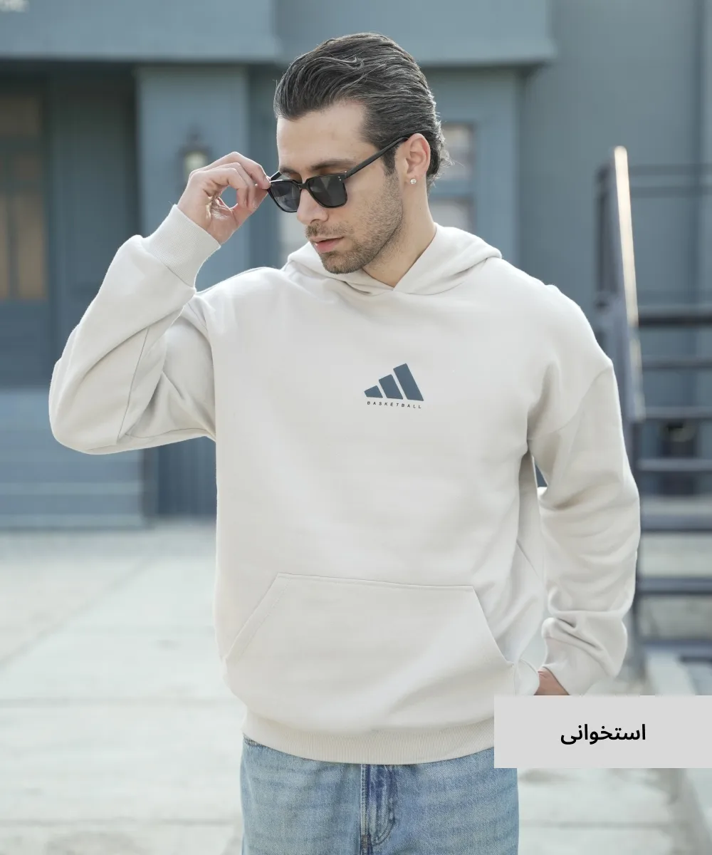 هودی مردانه سه نخ خارخورده H52019 - Image 3