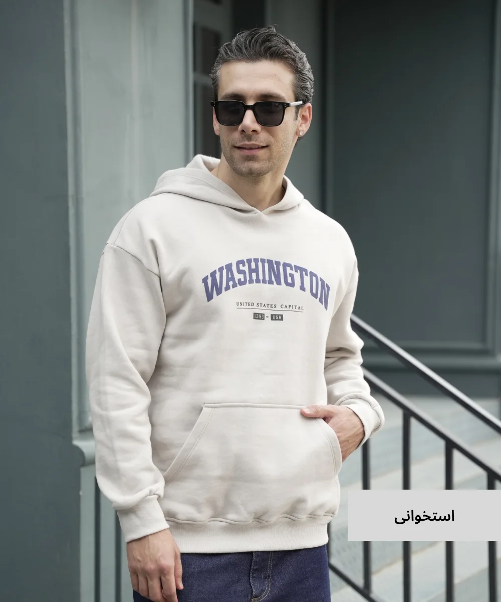 هودی مردانه سه نخ خارخورده H52034 - Image 2