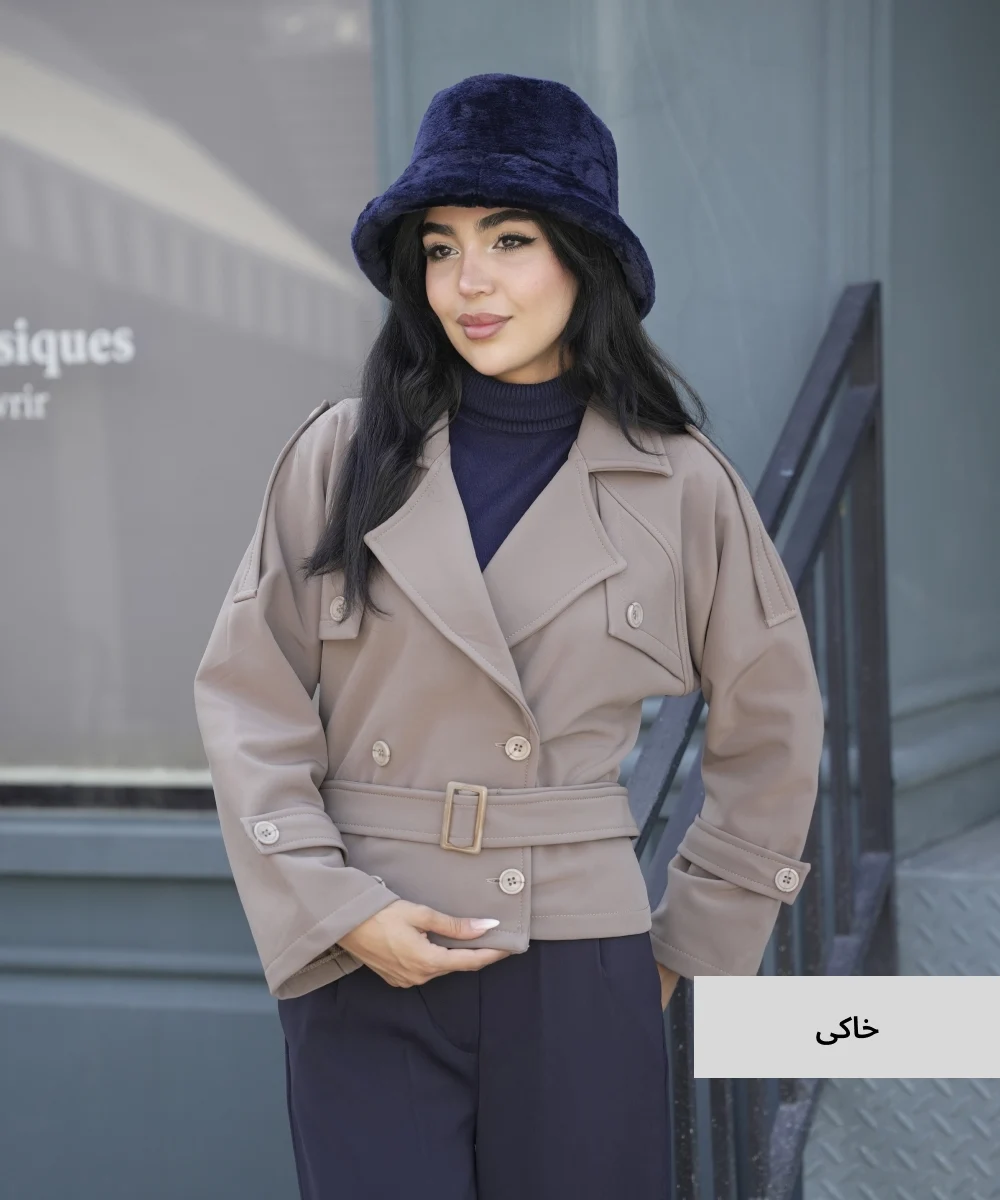 ترنچ کت عسل بندینگ K51902 - Image 5