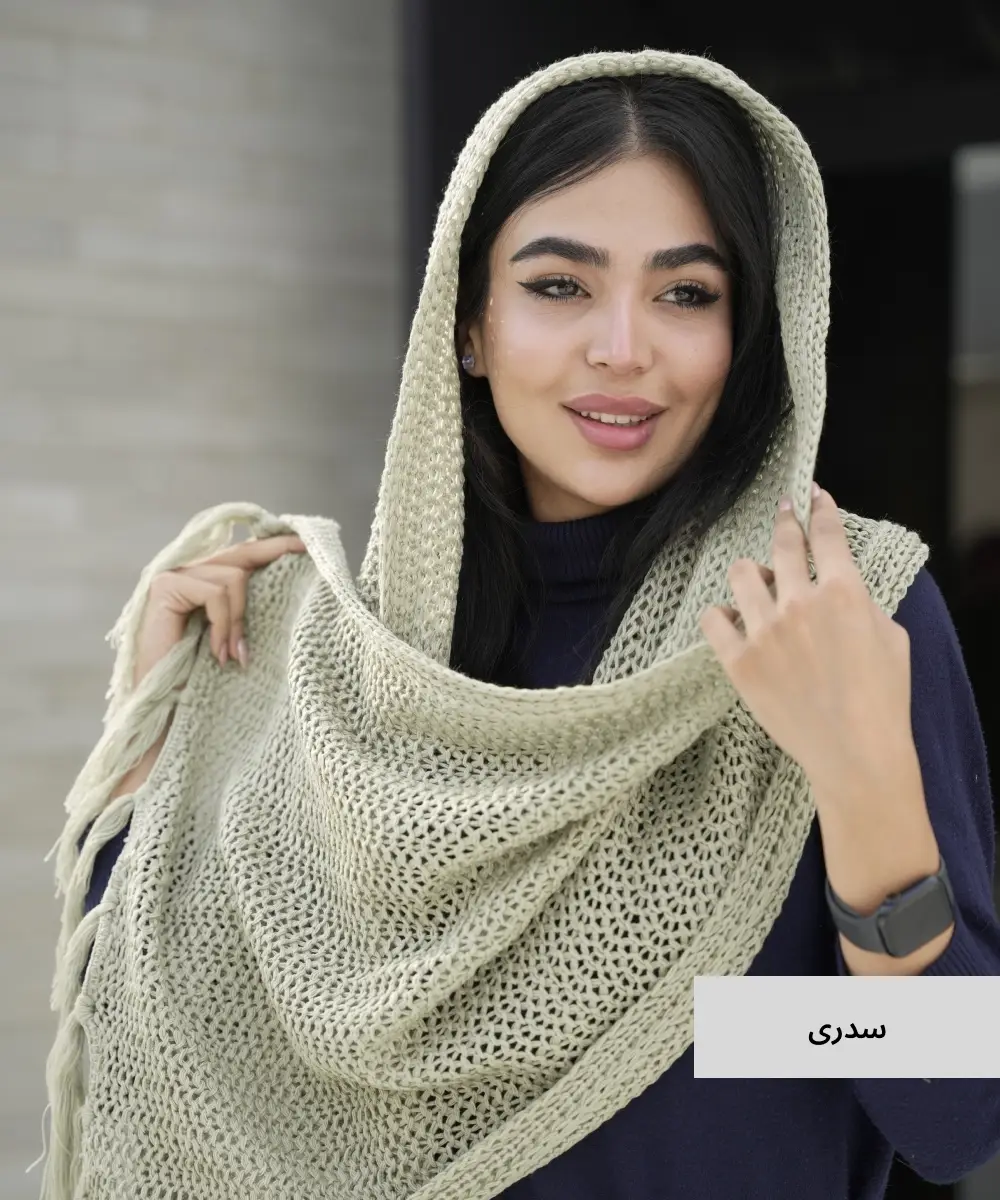 شال بافت ریشه دار الوان N41893 - Image 5