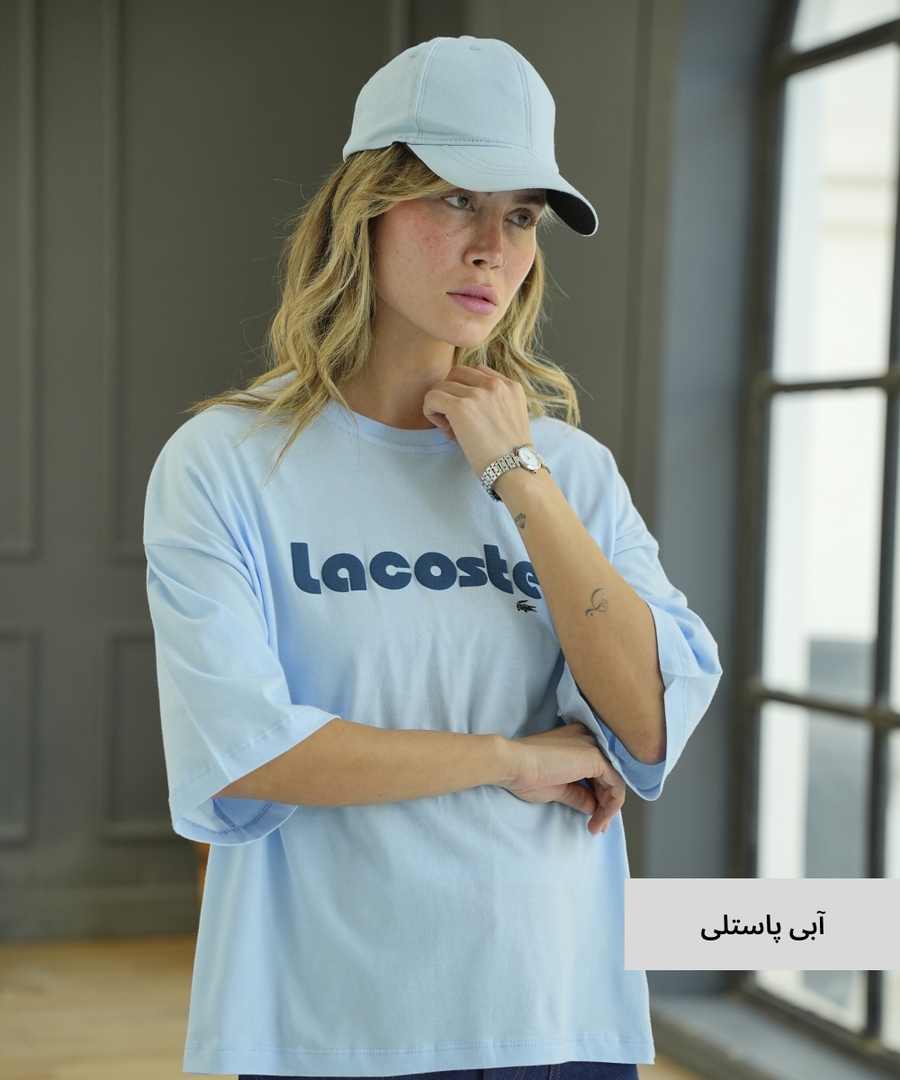 تیشرت باکسی زنانه پنبه T510127 - Image 2