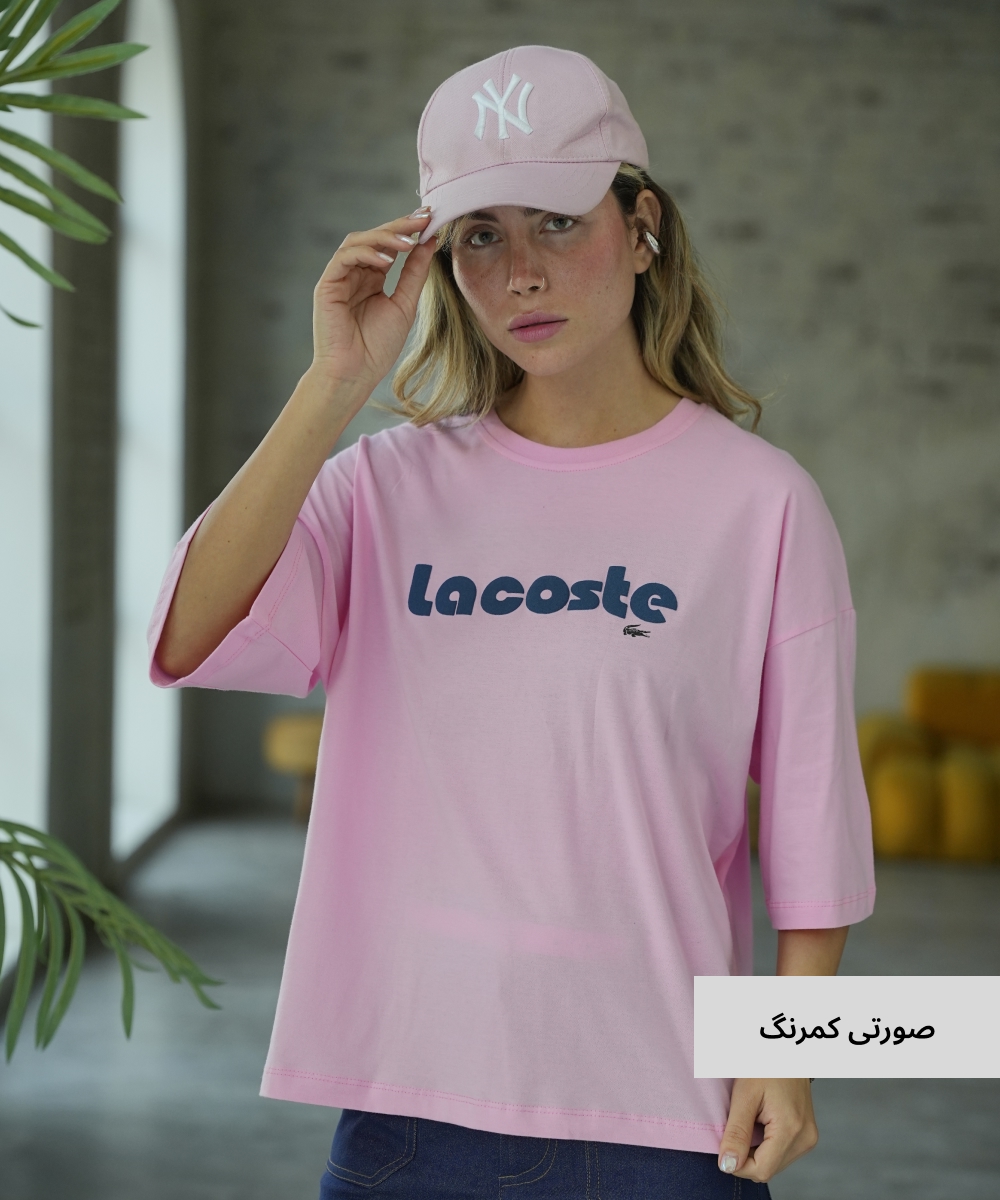 تیشرت باکسی زنانه پنبه T510127 - Image 5