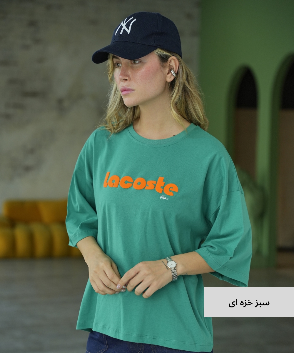 تیشرت باکسی زنانه پنبه T510127 - Image 6
