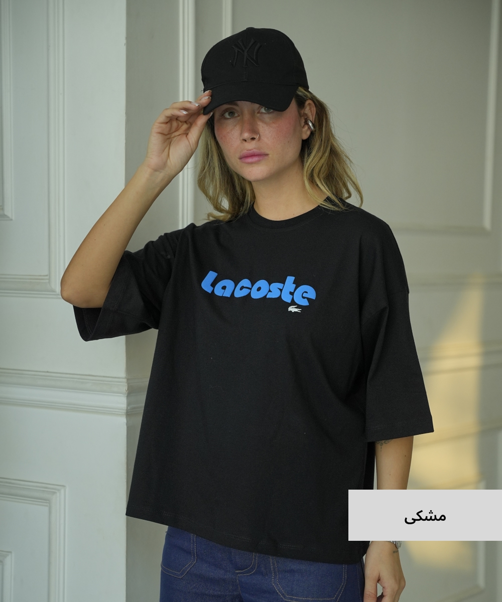 تیشرت باکسی زنانه پنبه T510127 - Image 8
