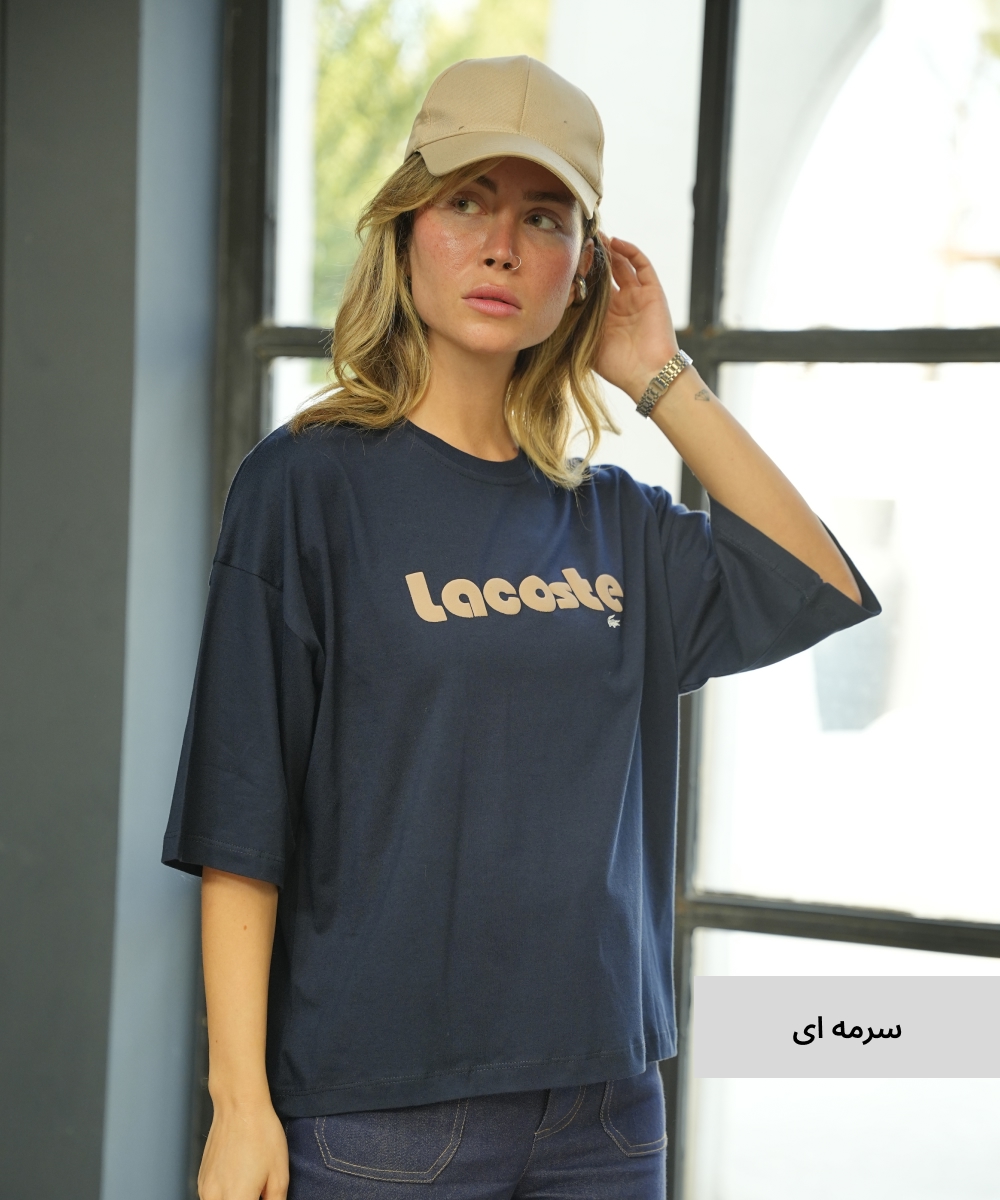 تیشرت باکسی زنانه پنبه T510127 - Image 10